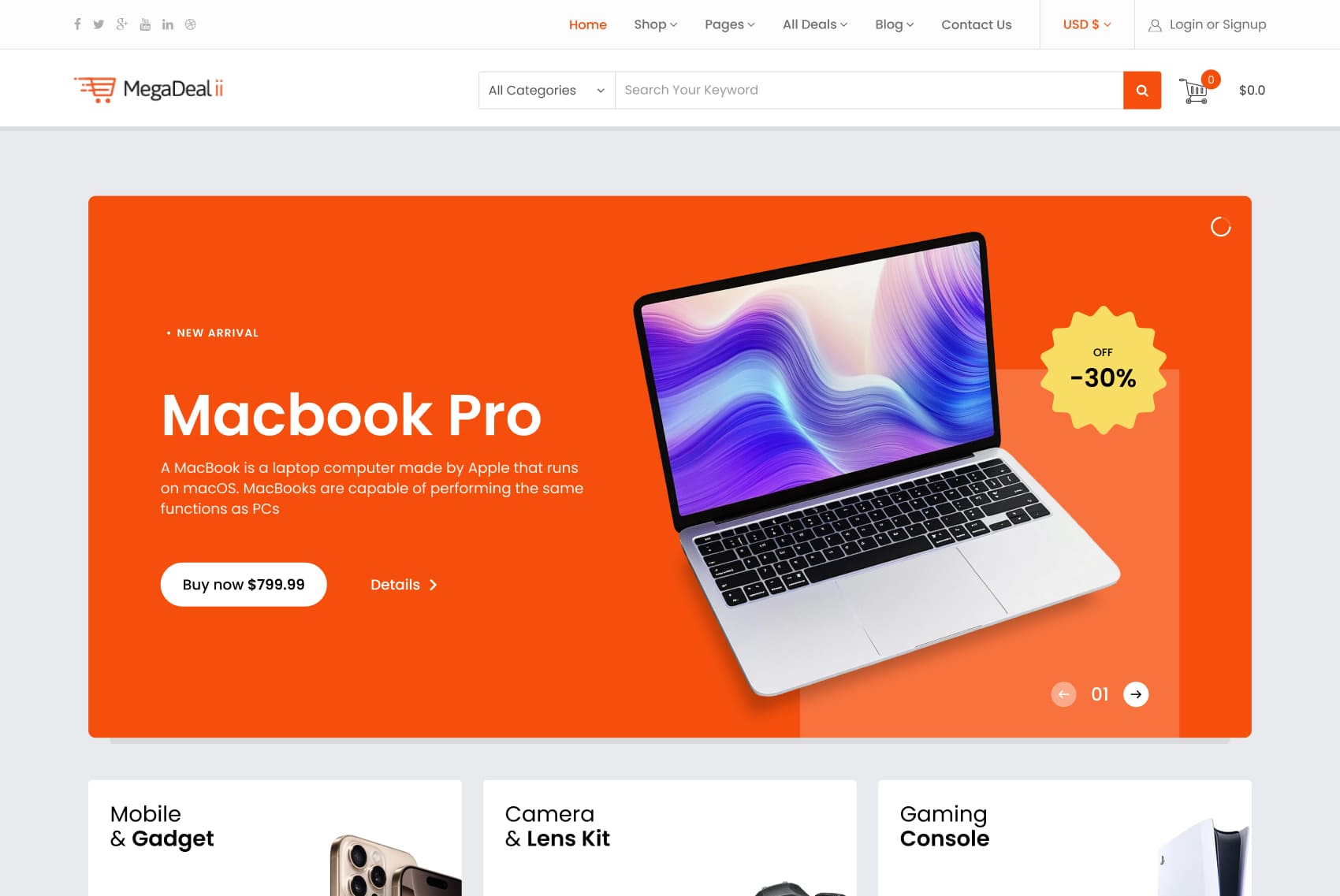 MegaDeal II - The Best Responsive Deals/eCommerce Template for Joomla