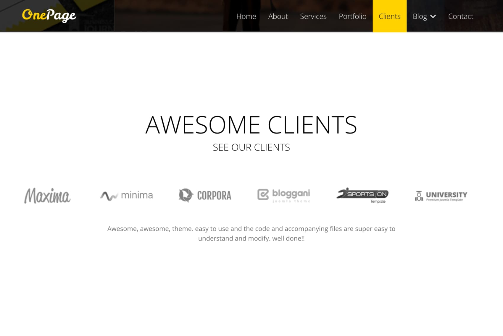 Onepage screenshot 5